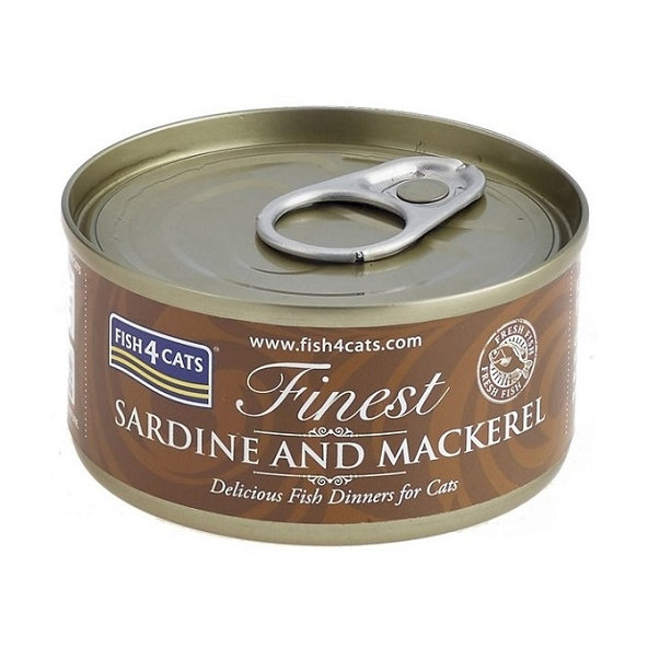 FISH4CATS Konzerva pre mačky Finest sardínka s makrelou 70g