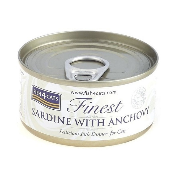 FISH4CATS Konzerva pre mačky Finest sardinka s ančovičkami 70g