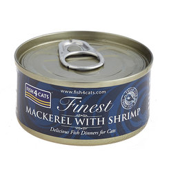 FISH4CATS Konzerva pre mačky Finest makrela s krevetami 70g