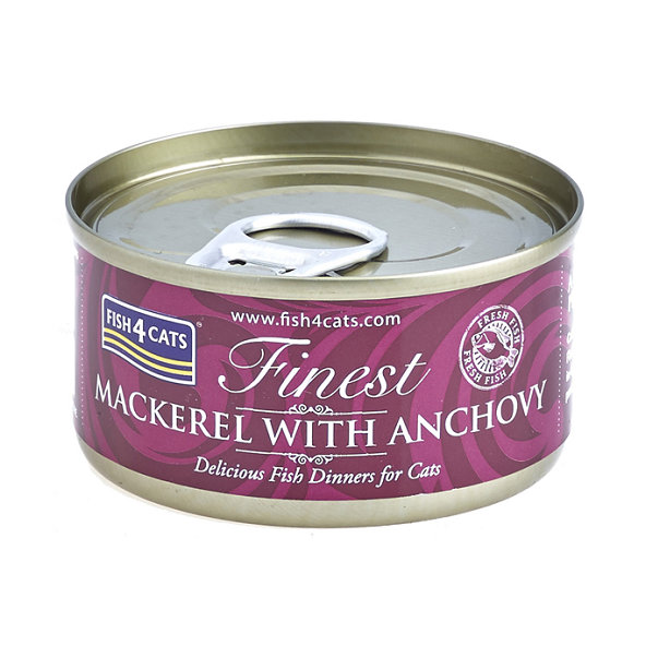 FISH4CATS Konzerva pre mačky Finest makrela s ančovičkamii 70g