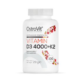 Vitamín D3 4000 + K2 - OstroVit 100 tbl