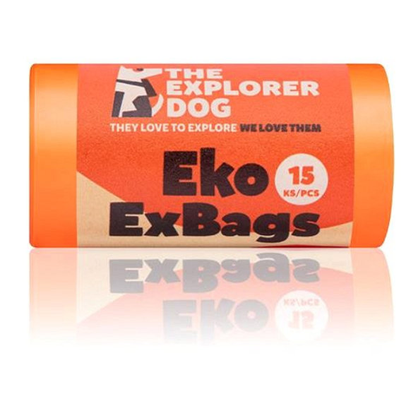 EXPLORER DOG 15ks vreciek na psie exkrementy, v rolke