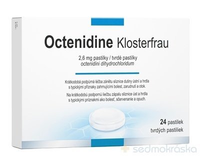 E-shop Octenidine Klosterfrau na liečbu zápalu sliznice úst a hrdla 24 pastiliek