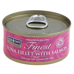 FISH4CATS Konzerva pre mačky Finest tuniak s lososom 70g