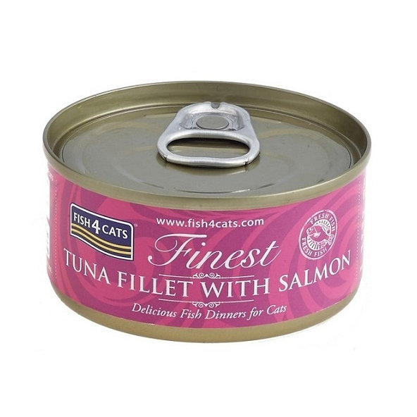 FISH4CATS Konzerva pre mačky Finest tuniak s lososom 70g