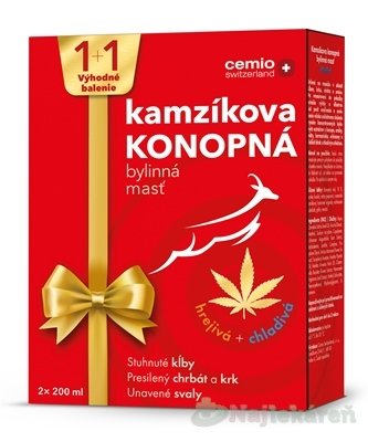 E-shop Cemio Kamzíkova konopná masť hrejivá + chladivá 2x200 ml