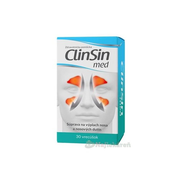 CLIN SIN med na výplach nosa 30 vrecúšok
