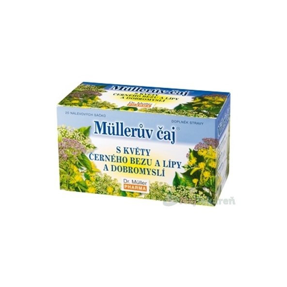 Müllerov ČAJ s kvetmi bazy, lipy a pamajoranom, 20x1,5g