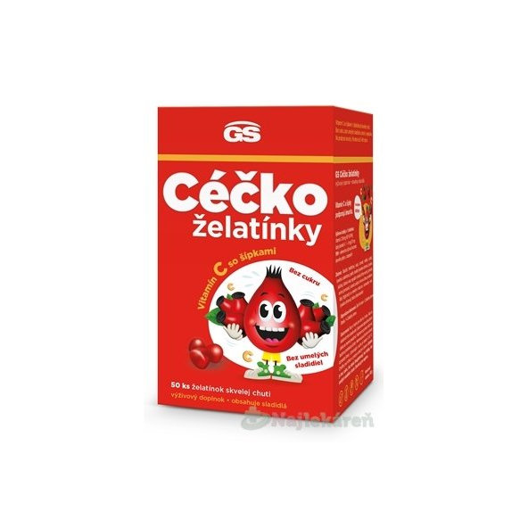 GS CÉČKO želatínky vitamín C so šípkami 50 ks