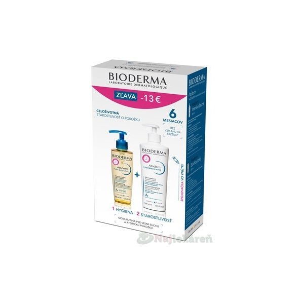 BIODERMA Atoderm BALÍK Intensive baume 500ml + Sprchový olej 200ml