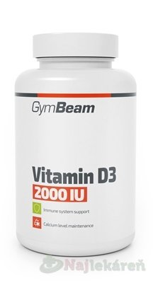 E-shop GymBeam Vitamin D3 2000 IU 120 kapsúl