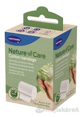 E-shop Nature Care Cotton bandage elastický obväz 6 cm x 5 m, 1 ks