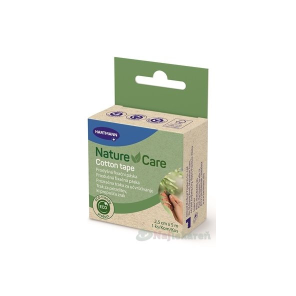 Nature Care Cotton tape fixačná páska 2,5 cm x 5 m, 1 ks