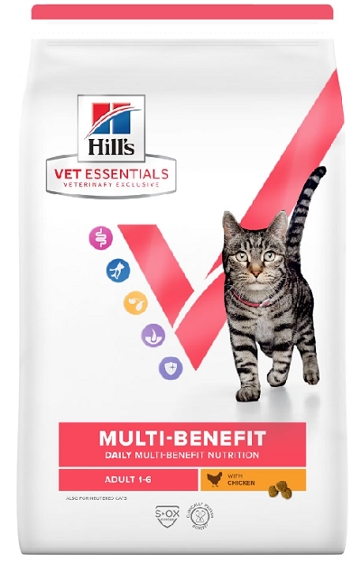 E-shop HILLS VE Feline Multi Benefit Adult Weight Chicken granule pre mačky 1,5kg