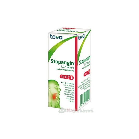 STOPANGIN na dezinfekciu ústnej dutiny, na bolesť hrdla 30ml