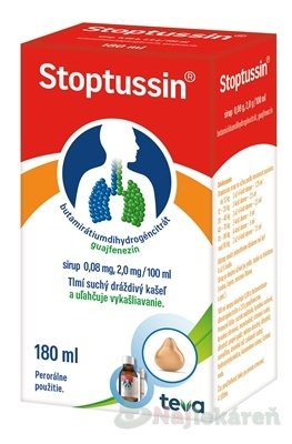 E-shop Stoptussin sirup na dráždivý kašeľ 180ml