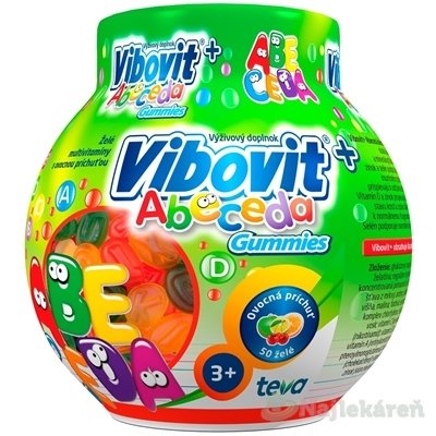 E-shop VIBOVIT+ ABECEDA Gummies želé s ovocnou príchuťou 50ks