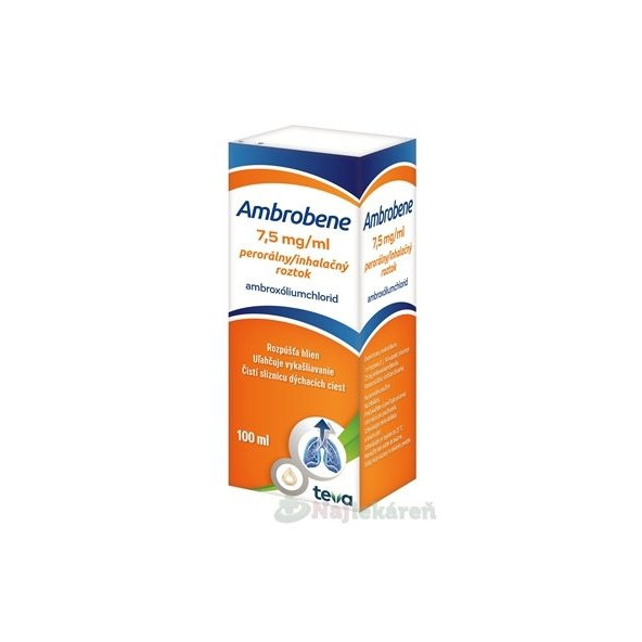 Ambrobene 7,5 mg/ml perorálny/inhalačný roztok 100ml
