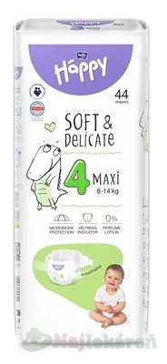 E-shop bella HAPPY Soft&Delicate 4 Maxi detské plienky (8-14 kg) 44 ks