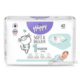 bella HAPPY Soft&Delicate 1 Newborn detské plienky (2-5 kg) 42 ks