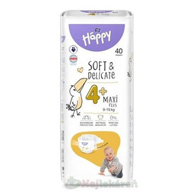 bella HAPPY Soft&Delicate 4+ Maxi Plus detské plienky (9-15 kg) 40 ks