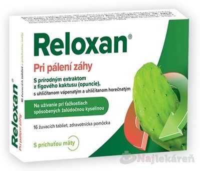 E-shop Reloxan žuvacie tablety s príchuťou mäty 16 ks