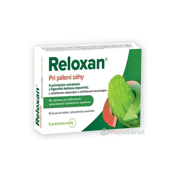 Reloxan žuvacie tablety s príchuťou mäty 16 ks