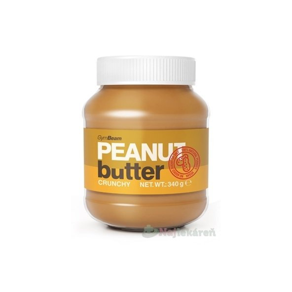 GymBeam Arašidové maslo 100% chrumkavé, 340 g