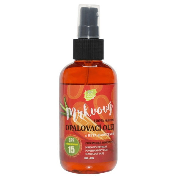Mrkvový opaľovací olej SPF15 s betakaroténom VIVACO 150 ml