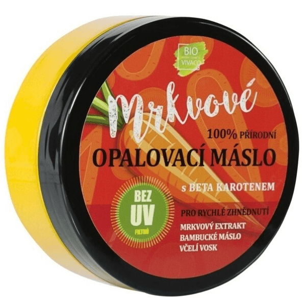 E-shop Mrkvové opaľovacie maslo bez UV filtra s betakaroténom VIVACO 150 ml
