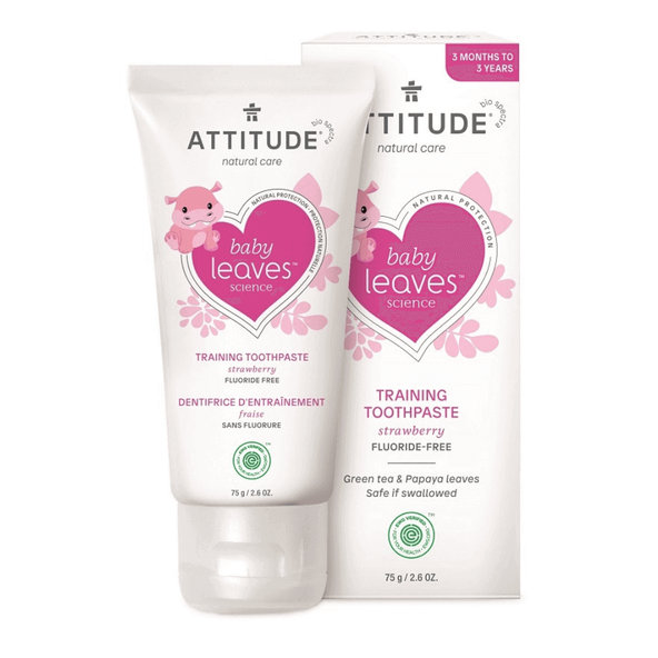 Baby leaves Detská zubná pasta s príchuťou Jahody 75g Attitude