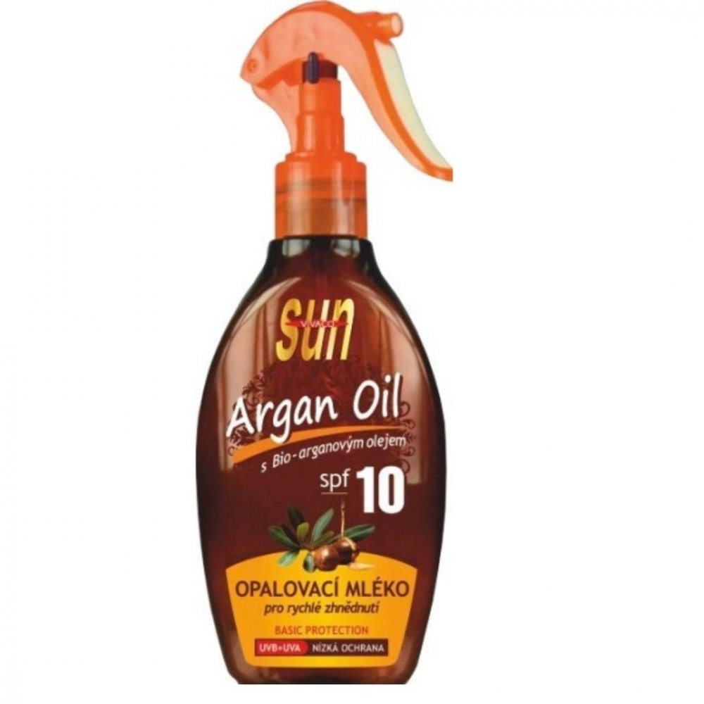 E-shop Opaľovacie mlieko SUN Argan oil SPF 10 Vivaco 200 ml