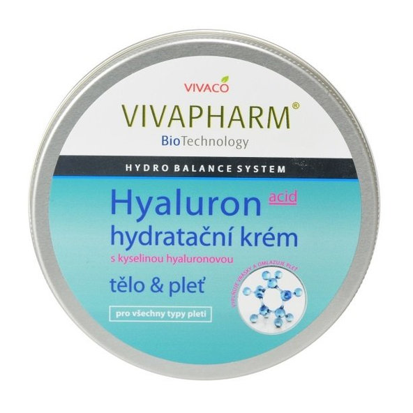 Pleťový a telový krém hydratačný s kyselinou hyalurónovou VIVAPHARM 200 ml