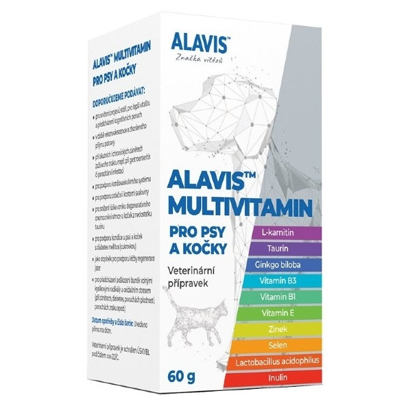 ALAVIS Multivitamín pre psy a mačky 60g