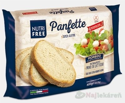 E-shop NutriFree Panfette, domáci krájaný bezgluténový chlieb, 300g