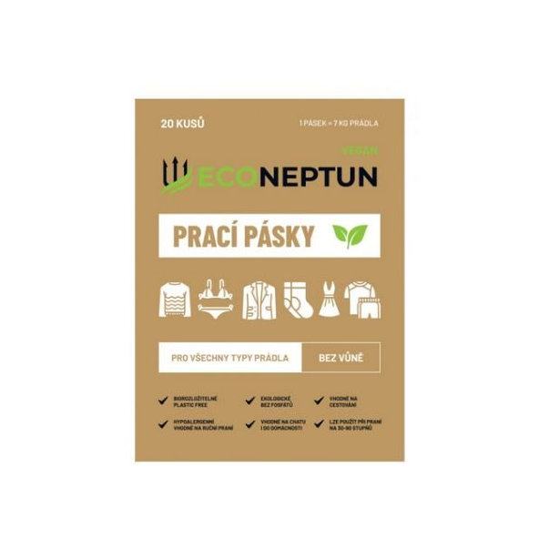Pracie pásiky bez vôňe EcoNeptun EcoRevolution 20ks