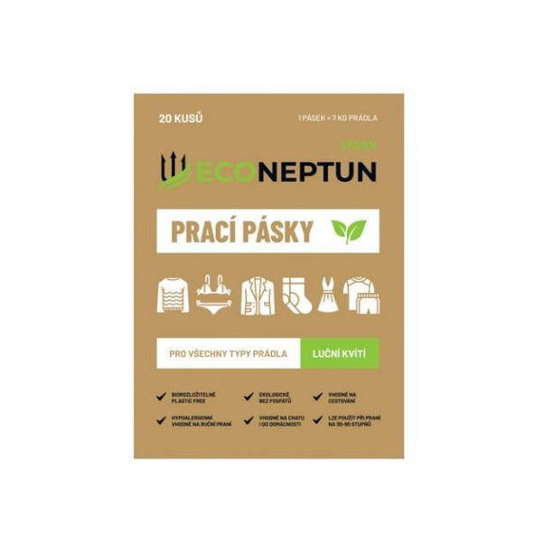 Pracie pásiky s vôňou lúčneho kvetu EcoNeptun EcoRevolution 20ks