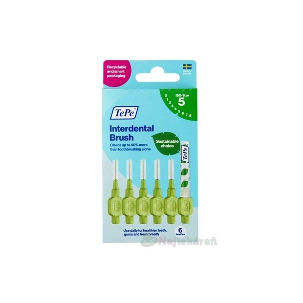 TePe medzizubné kefky 0,8 mm size 5 (zelené) 6 ks