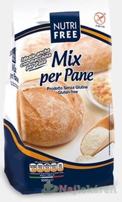 E-shop NutriFree Mix per Pane, zmes na prípravu bieleho bezgluténového chleba, 1000g