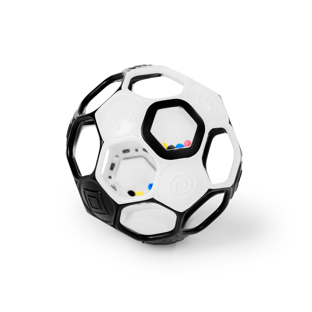 E-shop OBALL Hračka Oball RATTLE GOALS™ 10 cm Black & White 0m+