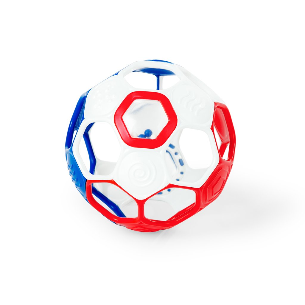E-shop OBALL Hračka Oball RATTLE GOALS™ 10 cm Red, White & Blue 0m+