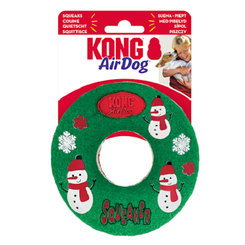 Kong Dog Holiday AirDog Squeaker Donut hračka s pískatkom pre psy, veľ. M