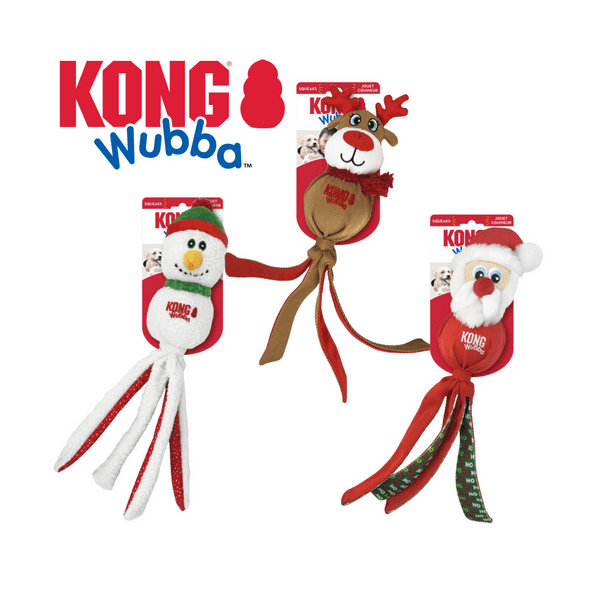 Kong Dog Holiday Wubba hračka pre psa (santa-sob-snehuliak) veľ. L