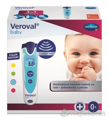E-shop VEROVAL Baby Bezdotykový infračervený teplomer digitálny, modrý