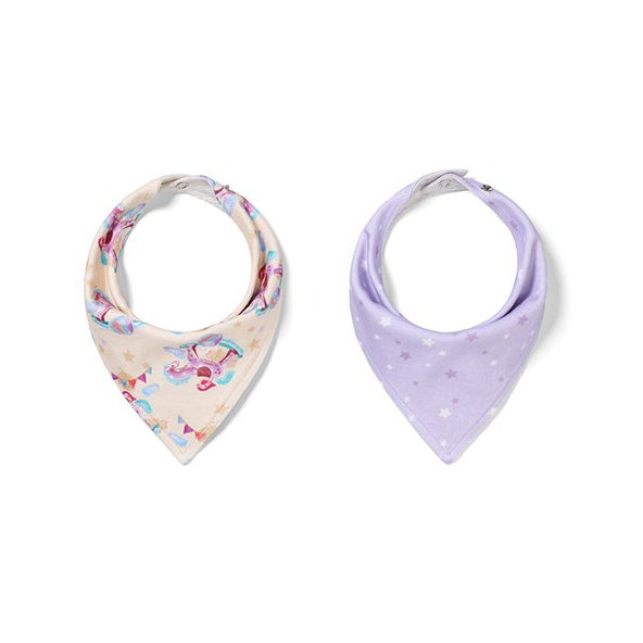 BABYONO Slintáčik bavlnený Horses 2ks, 0m+