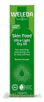 E-shop WELEDA Skin Food Ultra-Light Dry Oil hydratačný, pre telo a pleť 100 ml