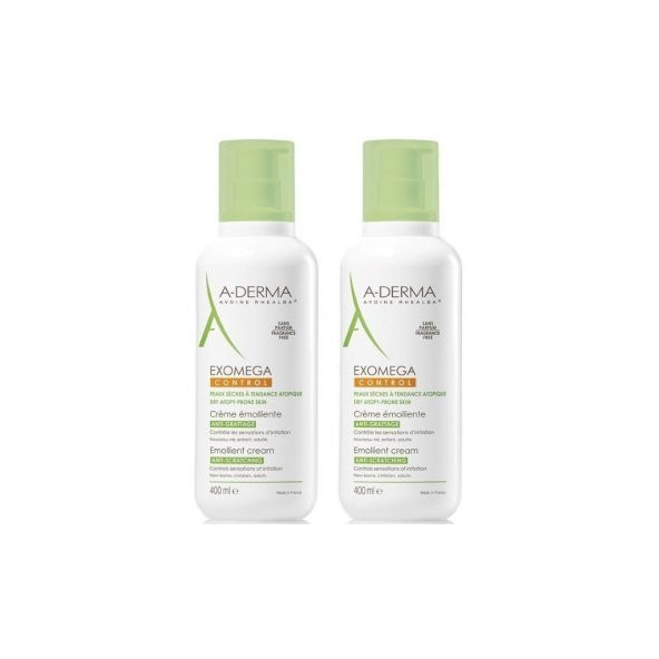 A-DERMA Exomega Control emolienčný krém 2x400ml