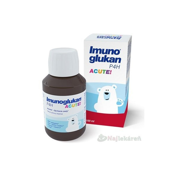 Imunoglukan P4H ACUTE KIDS výživový doplnok, 100ml