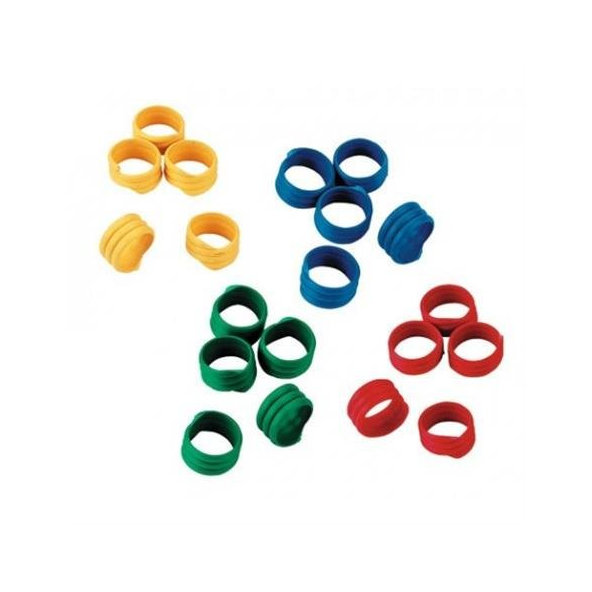 Krúžky špirálové 16mm na označenie hydiny ŽLTÉ 20ks/bal.