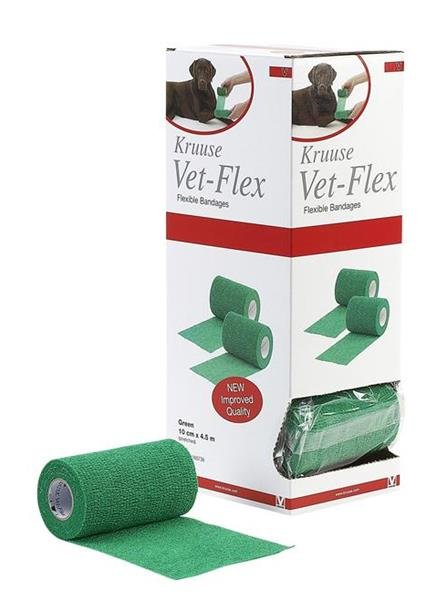 E-shop Bandáž KRUUSE Vet-Flex zelená pre zvieratá 7,5 cm x 4,5, 10ks